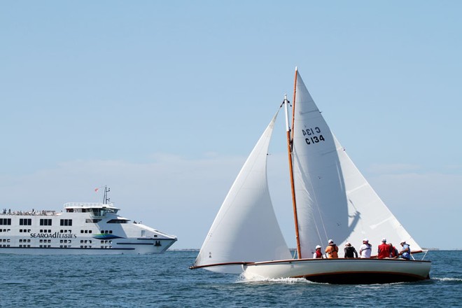 C134 Leeuwin passes in front of the Queenscliff Ferry - Talent2 Quarantine Station Couta Boat Race ©  Alex McKinnon Photography http://www.alexmckinnonphotography.com